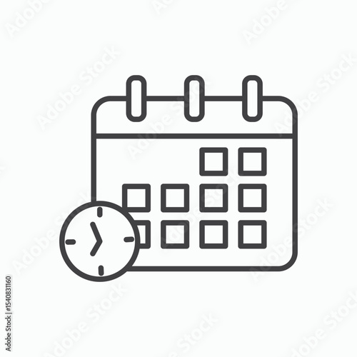 Calendar clock icon