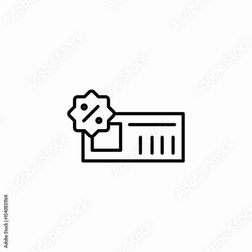 discount card icon sign vector