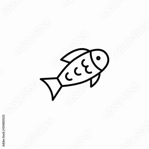 fish sea icon sign vector