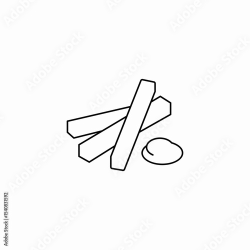 french fries icon sign vector
