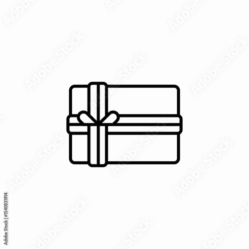 gift box top view icon sign vector