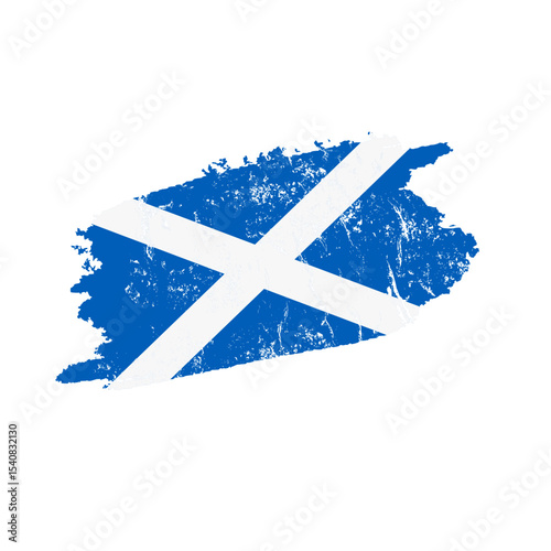 Scotland flag with grunge effect – vector illustration