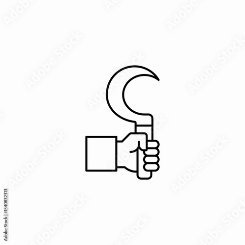 hand sickle icon sign vector
