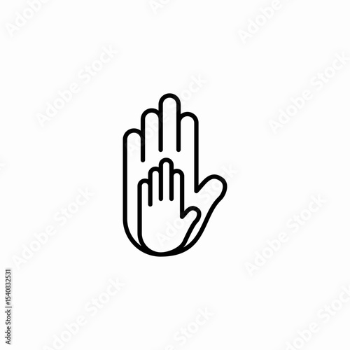 helping hand icon sign vector