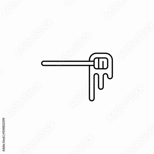 honey dipper icon sign vector