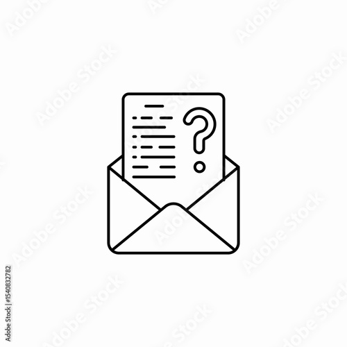 inquiry letter icon sign vector