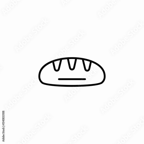 loaf bread icon sign vector
