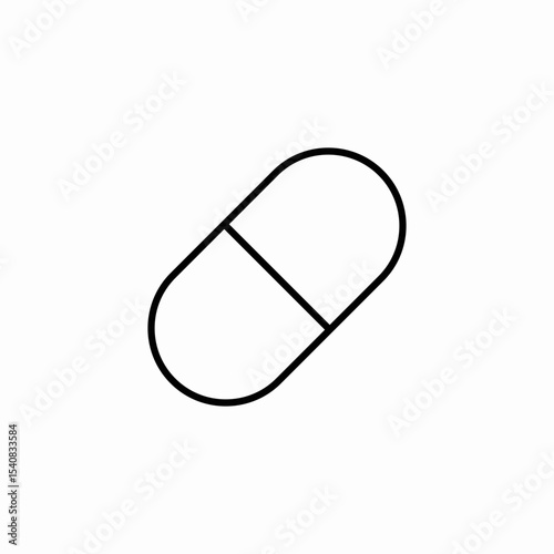 medical pill icon sign vector
