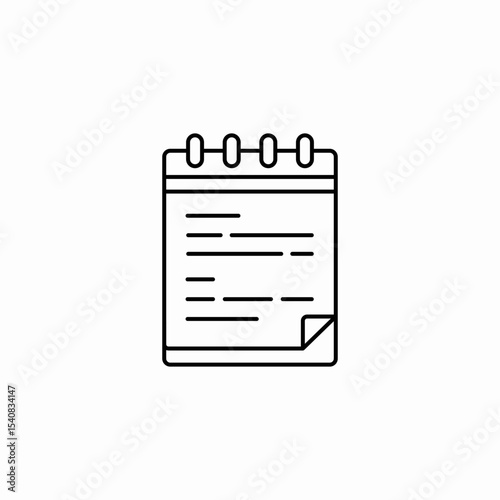 notepad notes icon sign vector