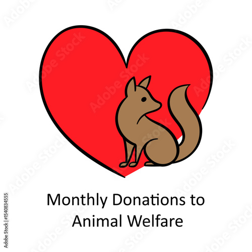  Monthly Donations to Animal Welfare – Fox in Heart Representing Ethical Commitment