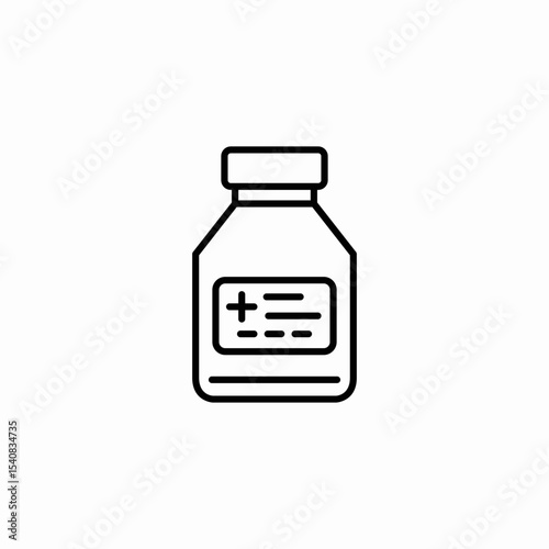 pills vitamins bottle icon sign vector
