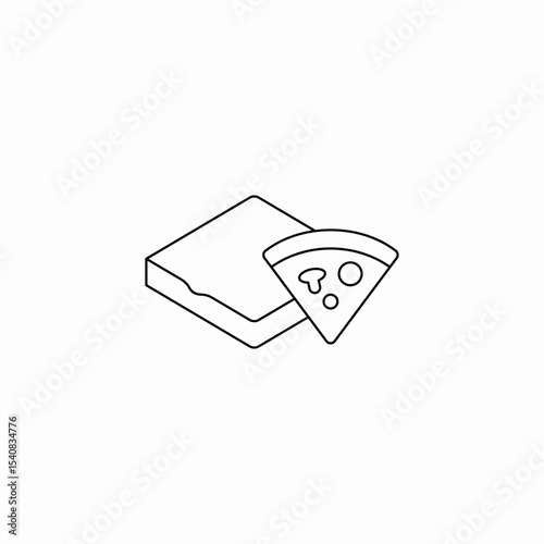 pizza slice icon sign vector
