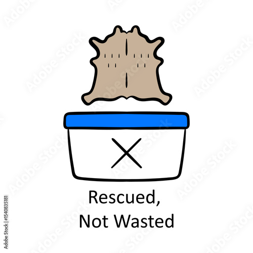 Rescued, Not Wasted – Fabric Bin Representing Upcycled Resources