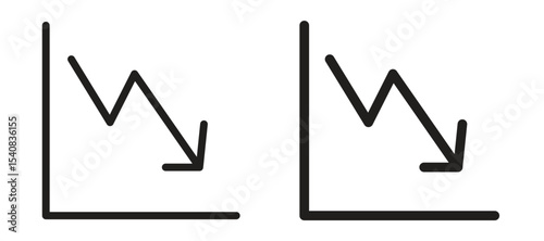 Arrow trend-down icon