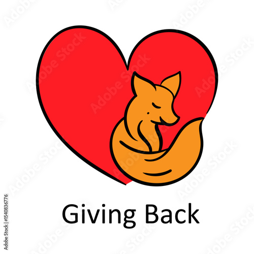 Giving Back – Fox in Heart Representing Company Values and Contribution