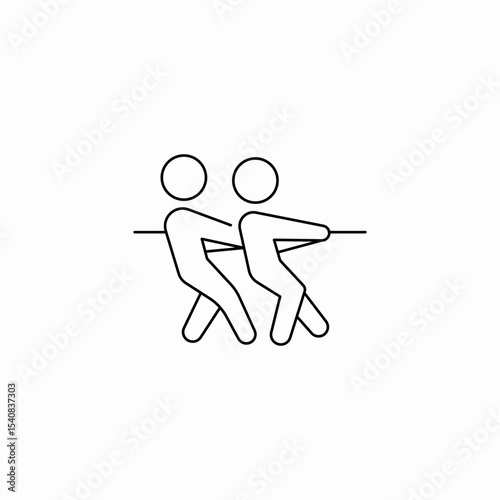 tug of war icon sign vector