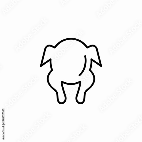 turkey poultry icon sign vector