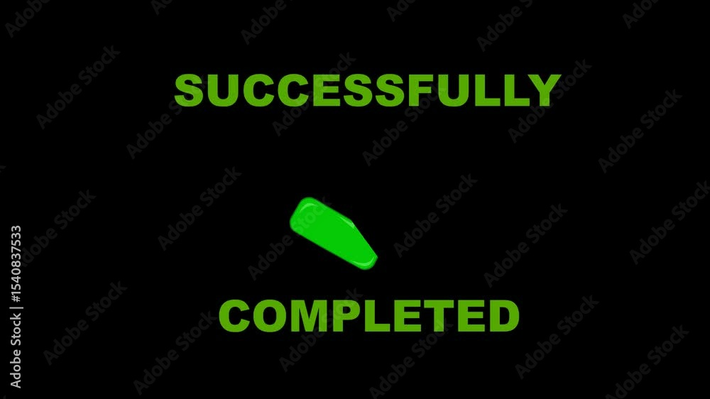 video animation icon loading completed successfully concept, on a ...