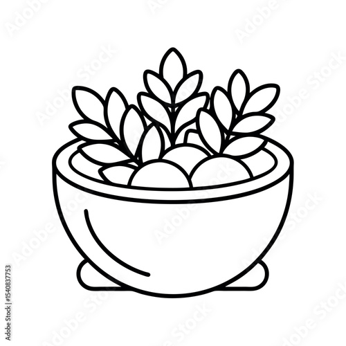 Cereal Outline on White Background Drawing