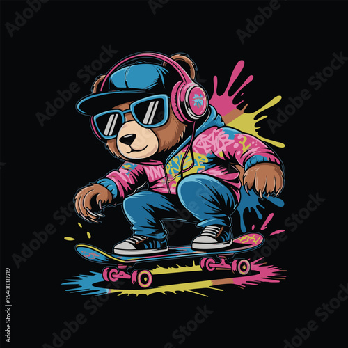 streetwear skating t shirt design