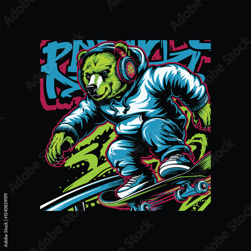 streetwear skating t shirt design