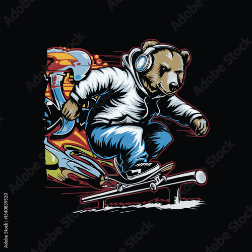streetwear skating t shirt design