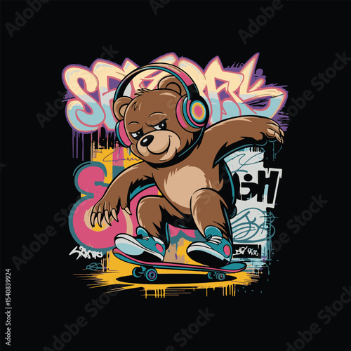 streetwear skating t shirt design