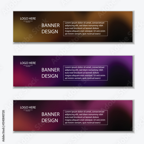 Editable Vector Web Banner Templates in Modern Styles Editable Vector Web Banner design