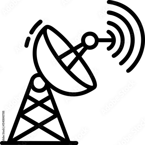 Aviation Industry Concept. Air Traffic Control Radar Icon.