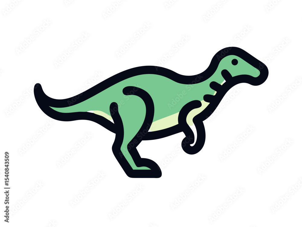 Obraz premium Dinosaur logo Set