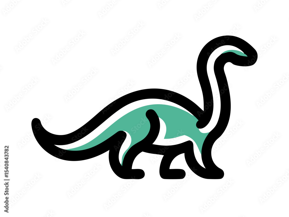 Fototapeta premium Dinosaur logo Set