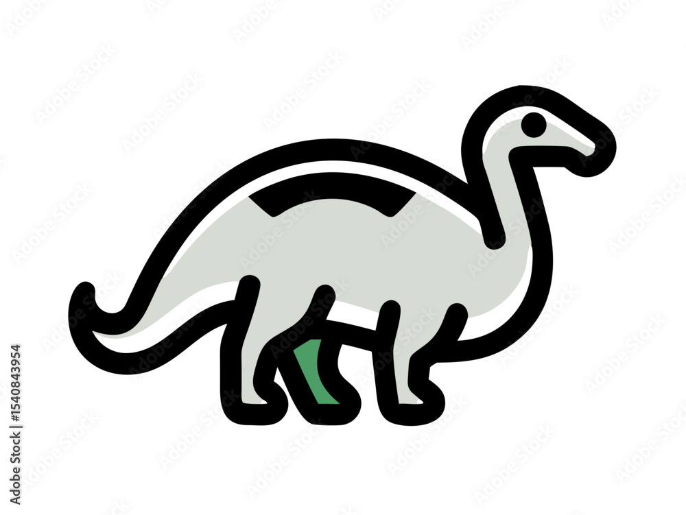 Obraz premium Dinosaur logo Set