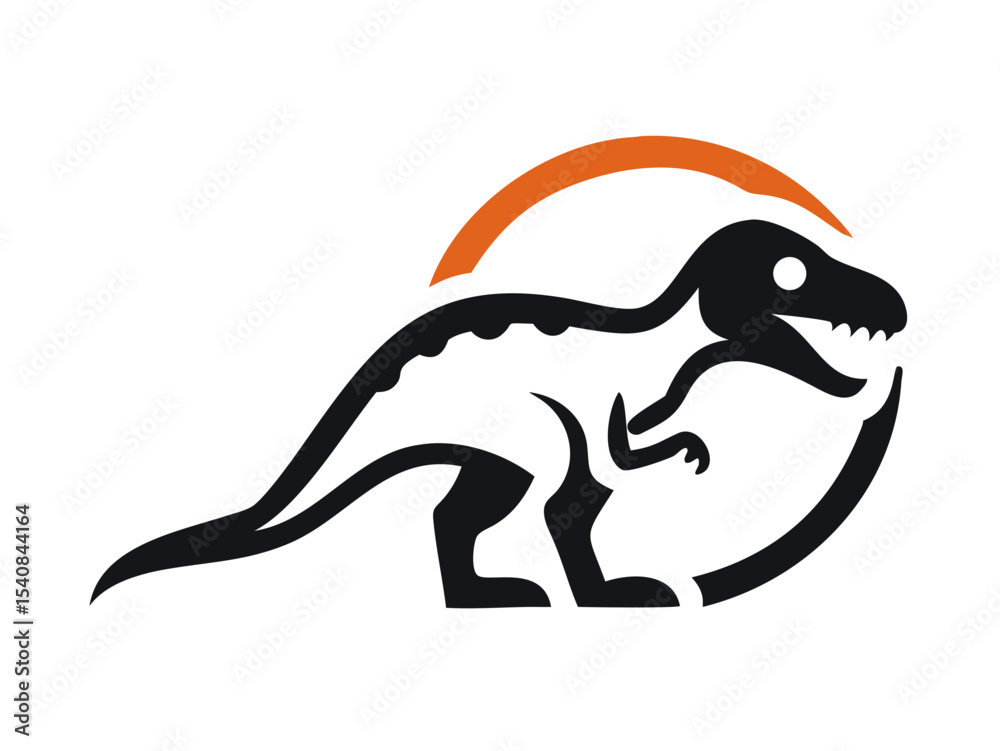 Obraz premium Dinosaur logo Set