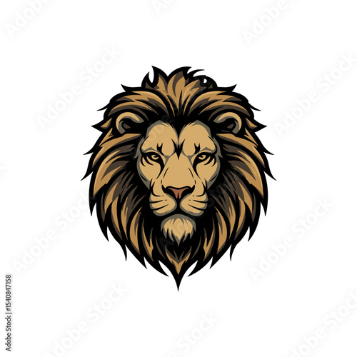 Lion face vector image front view