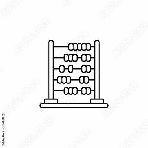 abacus calculation icon sign vector