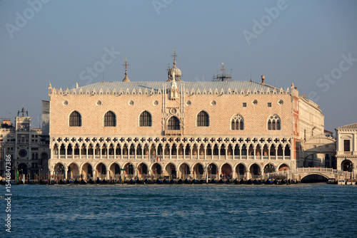Doge's Palace in St. Mark's Square seen from Saint George's island, Venice, Italy