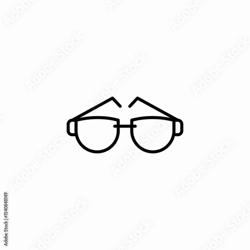 optic glasses icon sign vector