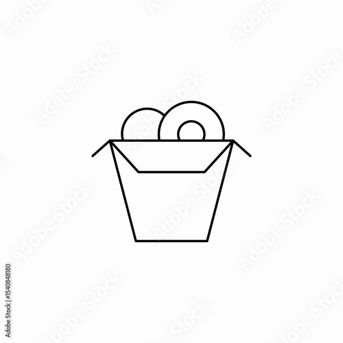 packed spagetti icon sign vector