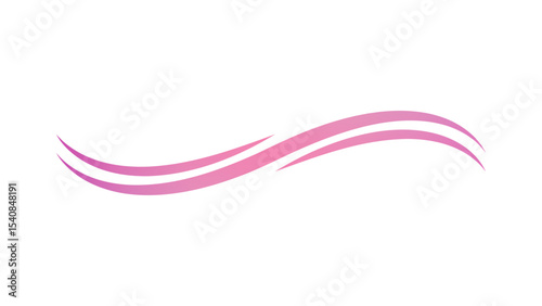 Vector illustration of a pink ribbon