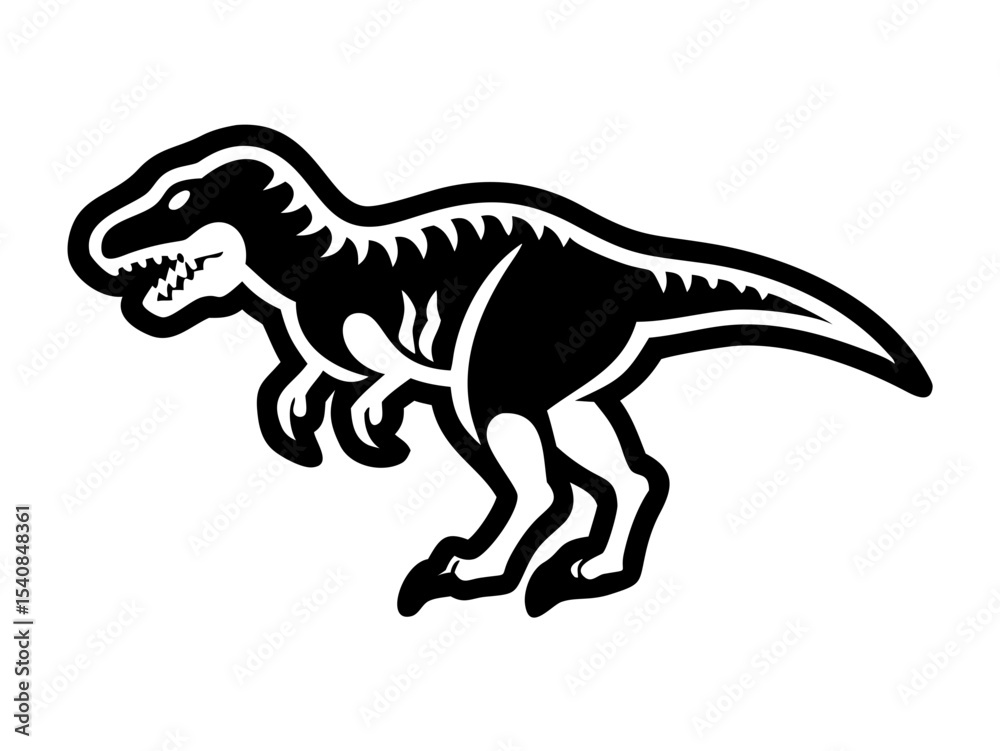 Obraz premium Dinosaur logo set