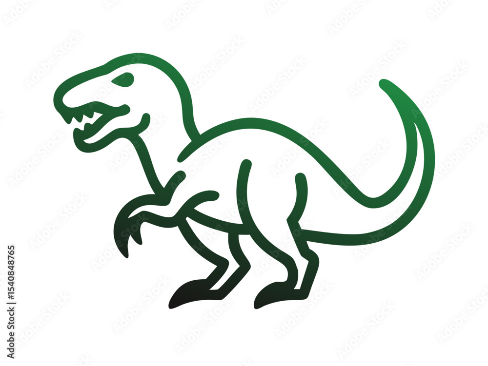 Obraz premium Dinosaur logo Set