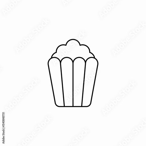 popcorn bag icon sign vector