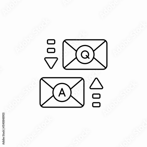 question answer inquery icon sign vector