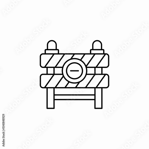 road barrier icon sign vector