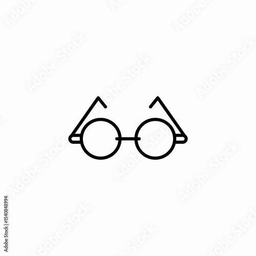 round glasses icon sign vector