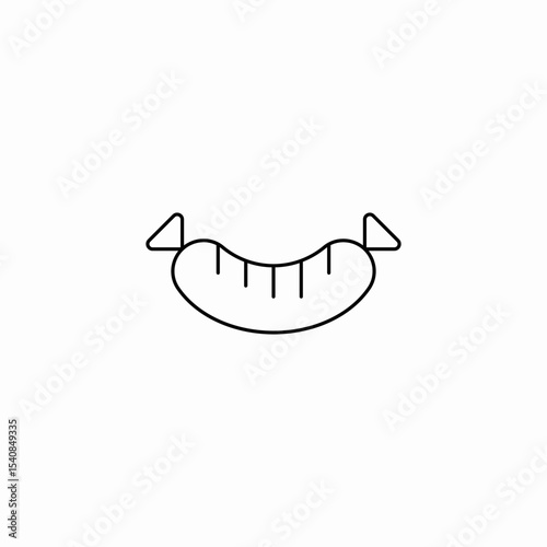 sausage banger icon sign vector