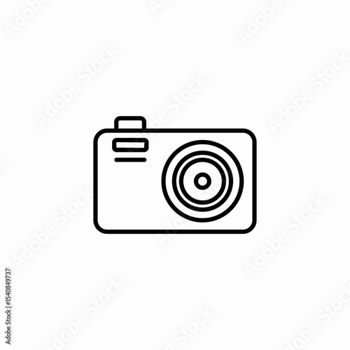 sleek camera icon sign vector
