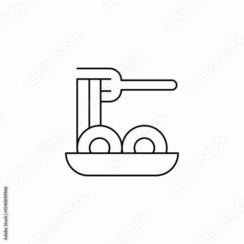 spagetti italian icon sign vector
