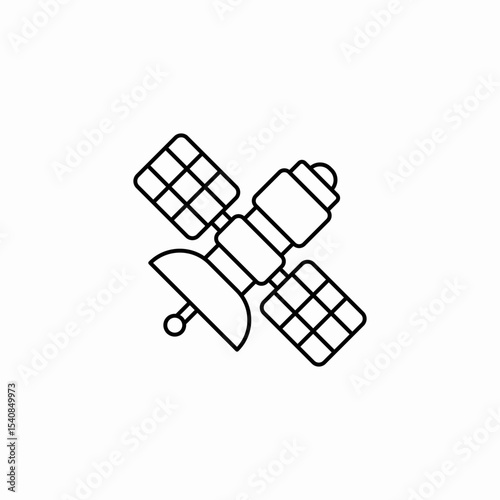 space satellite icon sign vector