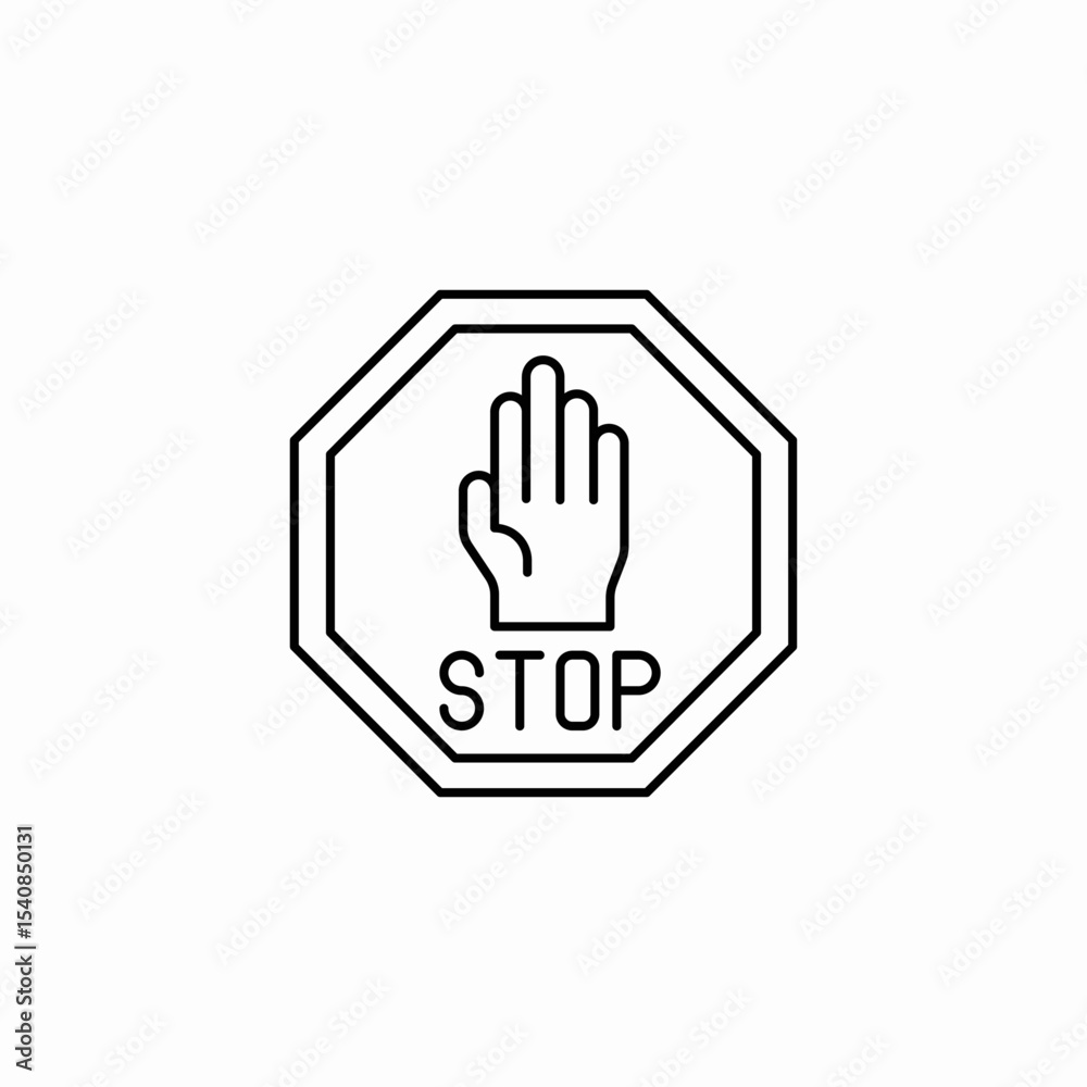 Obraz premium stop road sign icon sign vector